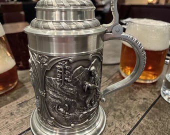 Vintage German Pewter Stein