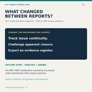 Clash Report Comparison Tool, Navisworks XML Revision Review, Offline BIM Coordination Software