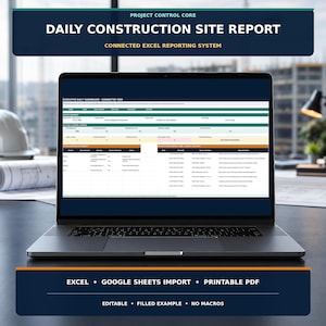 Construction Daily Site Report Template | Excel, Google Sheets, Printable Forms