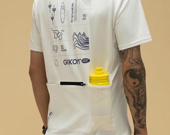 Radtrikot: Patentierte 2 + 1 Lagerung, schnell trocknendes UPF50 + Gewebe, nicht für den Rennsport geeignet