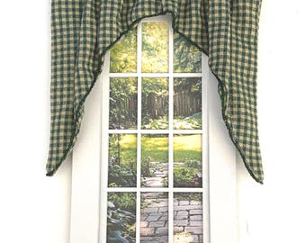 Dollhouse Miniature CURTAIN Window Treatment, Tapered Valence  READY to SHIP 1:12 Scale