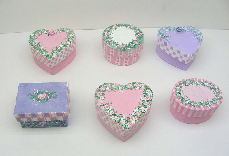 Dollhouse Miniature Hat Box YOUR CHOICE Style Pink Cottage Etsy