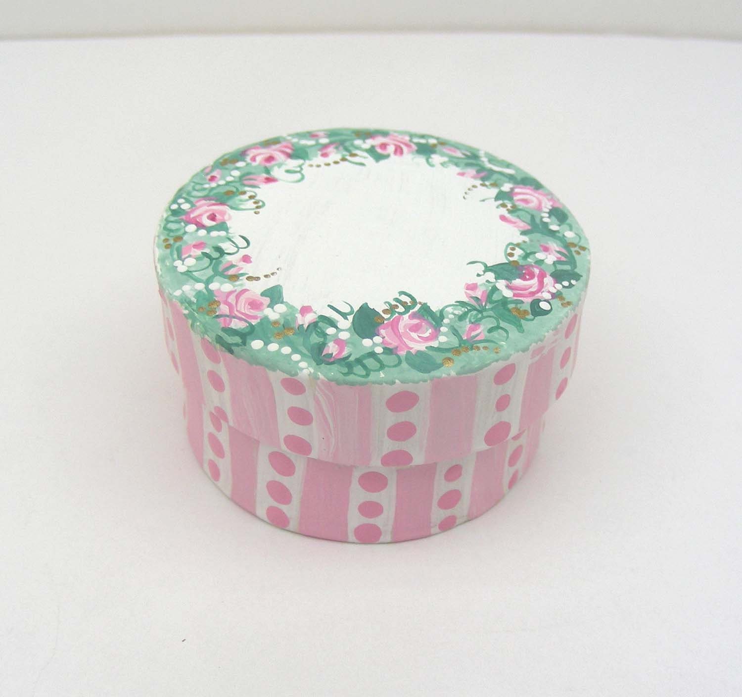 Dollhouse Miniature Hat Box YOUR CHOICE Style Pink Cottage Etsy