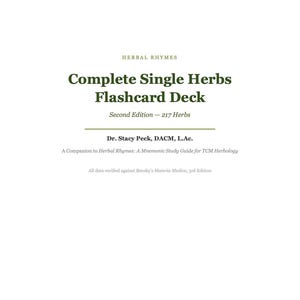 TCM Herbology Flashcards | 217 Herbs, Memory Tricks (PDF Download)