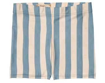 Blue Circus Stripe Shorts