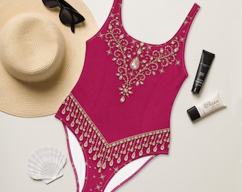 Pink Pony Club Swimsuit | One Piece Costume | Festival Cowgirl Bodysuit | Rhinestone Western Rodeo Outfit | Sparkly Country Concert Swimwear