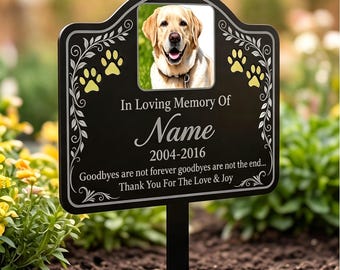 Personalized Pet Memorial Stake | Custom Dog Grave Marker | In Loving Memory of Beloved Fur Baby | Sympathy Gift for Pet Loss