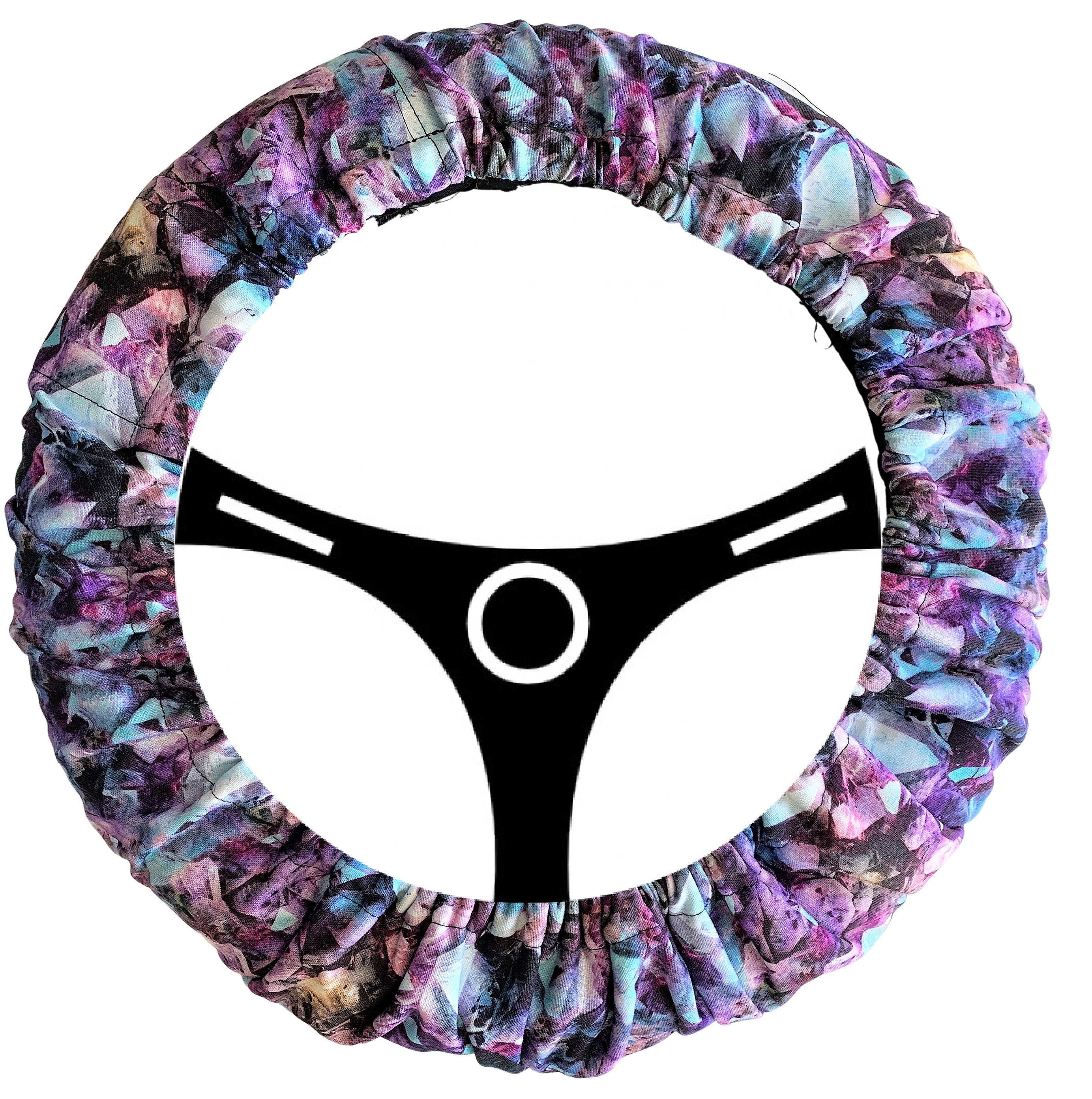 Discover Purple Gems Steering Wheel Cover