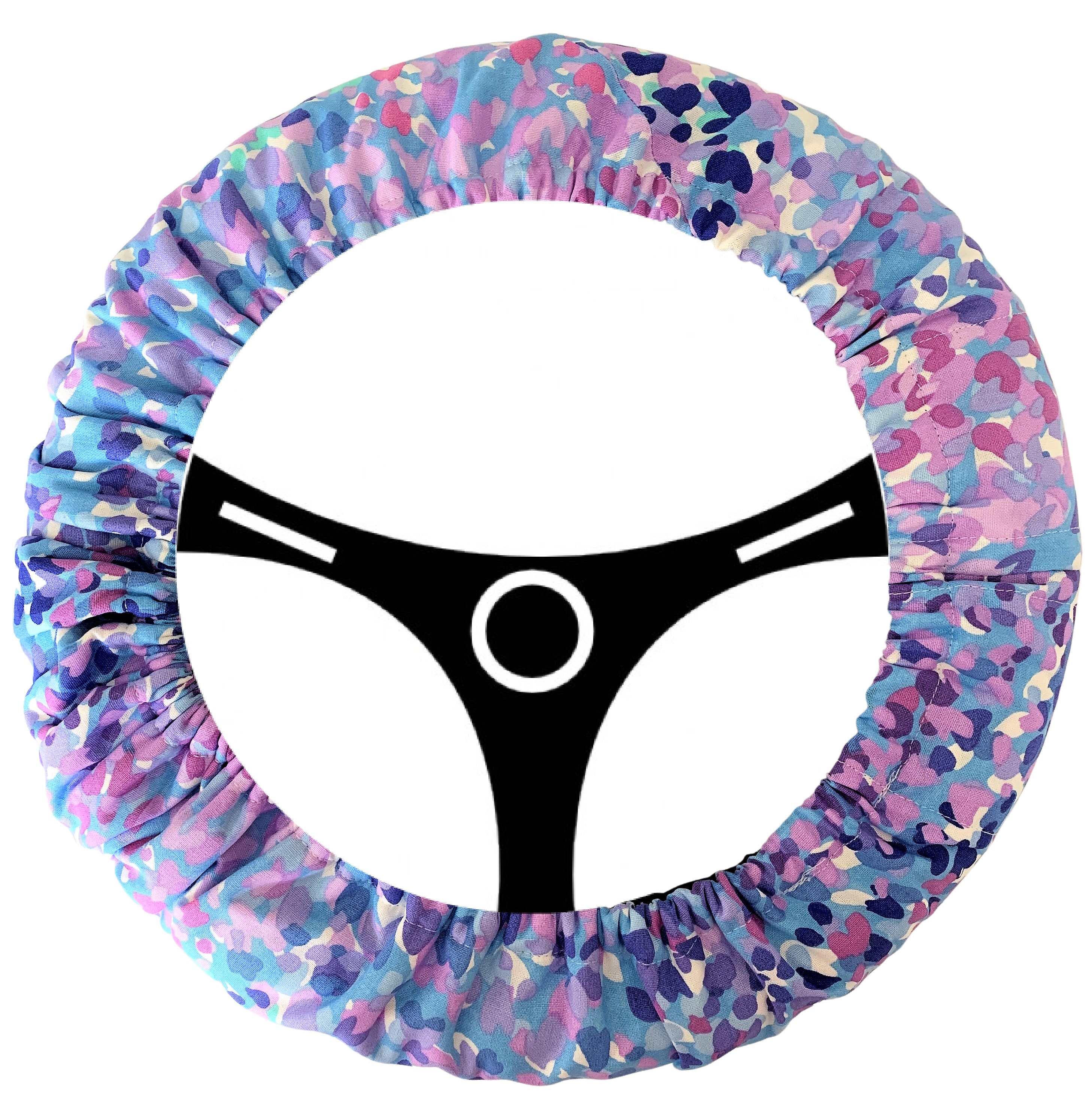 Discover Purple Blue Raindrops Steering Wheel Cover