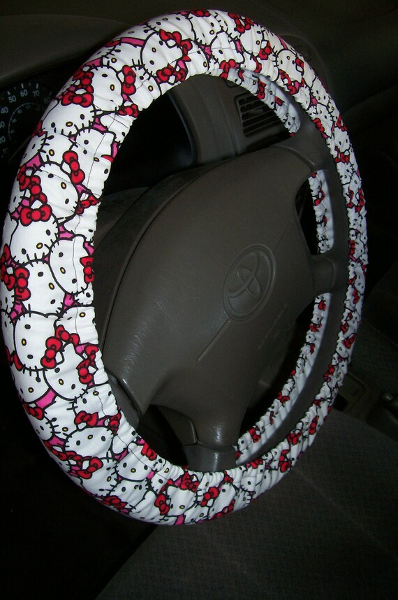 Items similar to Pussy Cat Steering Wheel Cover Hello Kitty Design, Car