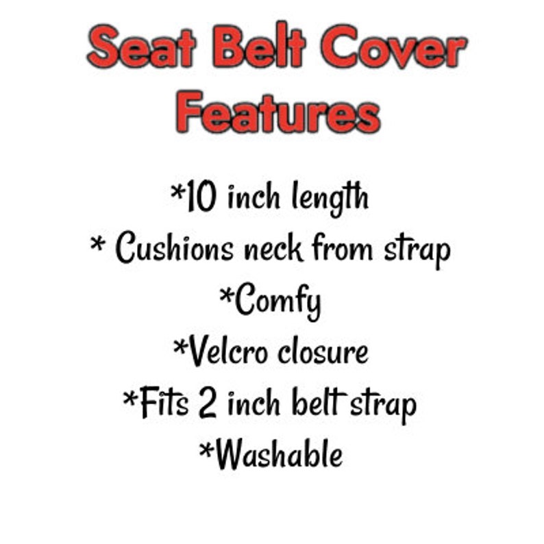 Seat Belt Cover Floral Gingham-10 inch Cushiony Shoulder Car Belt Pad-New Car Gift imagem 5