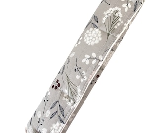 Gray Floral Boho Seat Belt Cover-10 Inch Comfortable Seat Belt Strap Cover