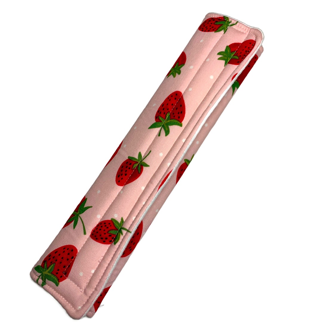 Strawberry Floral Car Seat Belt Cover 7''x12.6'' (Pack of 2)