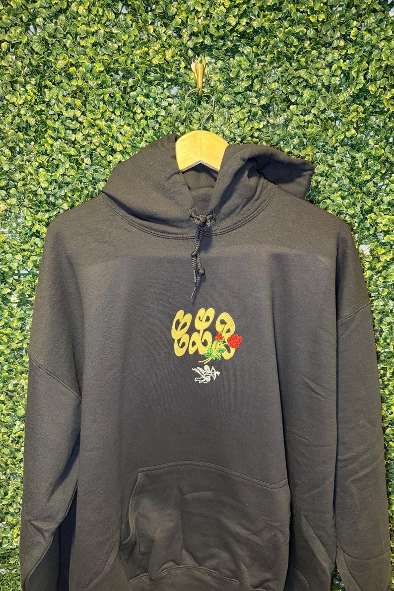 Certified Lover Boy Embroidered Hoodie, Crewneck or T-Shirt - Drake Inspired Embroidery - Black Unisex Apparel bild 1