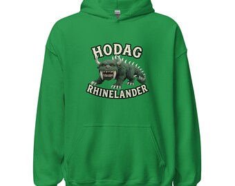 Wooly Hodag Hoodie, Rhinelander Wisconsin Folklore Pullover Sweatshirt