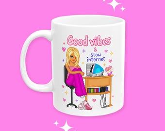 Dollzmania Internet Girl Mug, Coffee Cup (11oz)