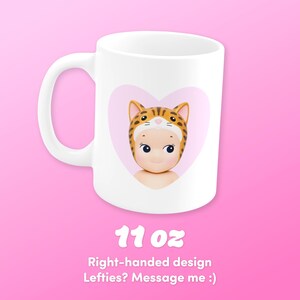 Sonny Angel Bengal Cat Heart Mug, Bengal Cat Lover Coffee Cup (11oz) image 3