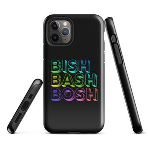 Funda resistente Bish Bash Bosh para iPhone® - NEGRA