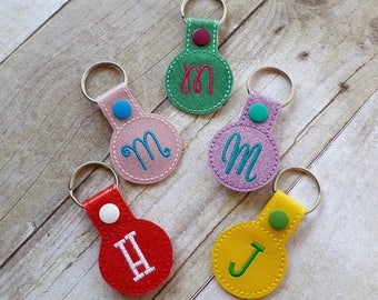 personalized initial key chain, tag for purse, backpack, bag, briefcase, luggage, musical instrument