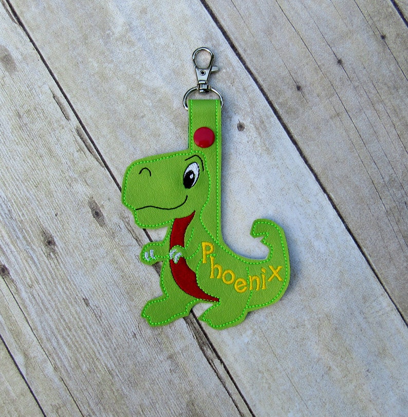 Trex Key Chain Extra Large Dinosaur Key Chain Personalize Etsy