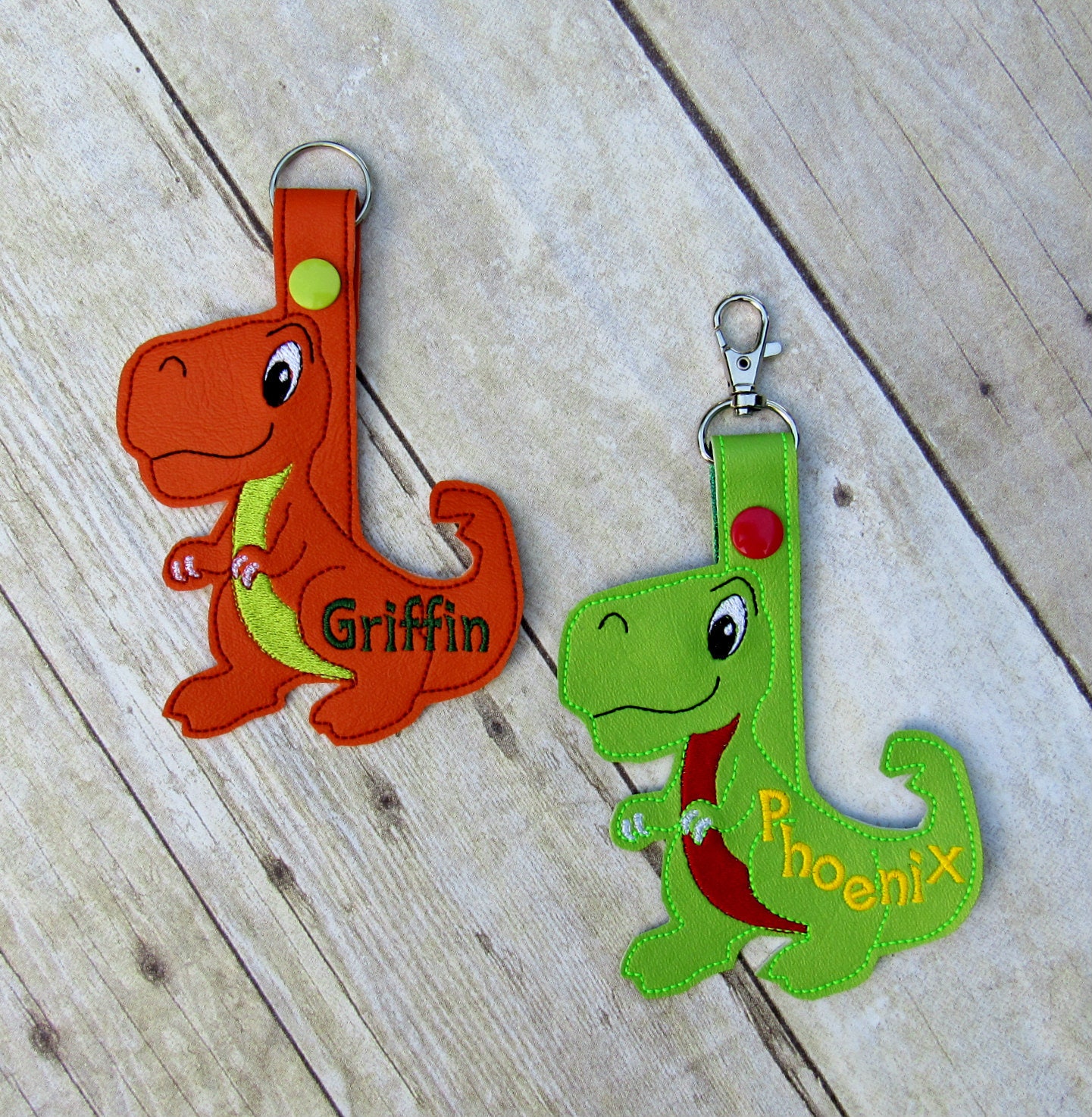 Trex key chain extra large dinosaur key chain personalize Etsy
