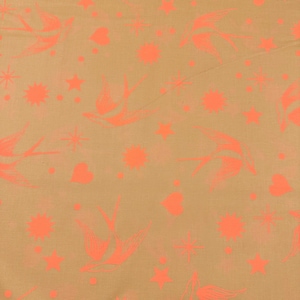 1 Yard Tula Pink Neon True Colors Fairy Flakes Lunar Cotton Fabric, Free Spirit Fabrics