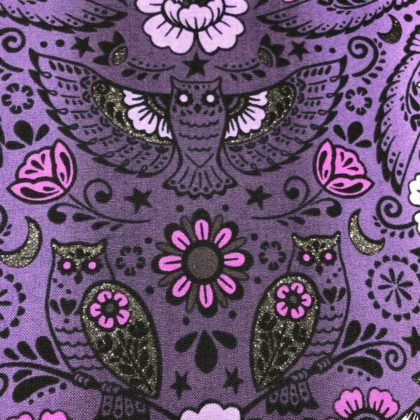 1 Yard Wishwell Boodacious Nightfall Robert Kaufman Cotton Fabric Vanessa Lillrose Linda Fitch