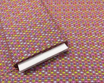 1 Yard Cat Eyes- Prism Tabby Road Deja Vu Cotton Fabric, Tula Pink for Free Spirit PWTP095.PRISM