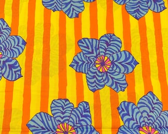 1 Yard Zebra Lily Orange Brandon Mably for Kaffe Fassett Cotton Fabric, Free Spirit Fabric