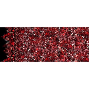 1 Yard Robert Kaufman Effervescence Border Red Cotton Fabric AAQ-11209-3 Red