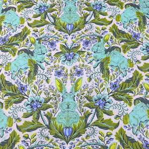 1ヤード Hoppy Go Lucky - スターライト || Full Moon Forest II Tula ピンク コットン生地、Free Spirit PWTP246.STARLIGHT