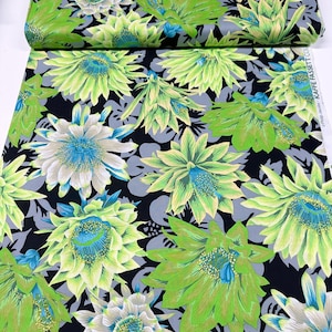 1 Yard Cactus Flower in Contrast Philip Jacobs for Kaffe Fassett Collective Cotton Fabric, Free Spirit PWPJ096.CONTRAST