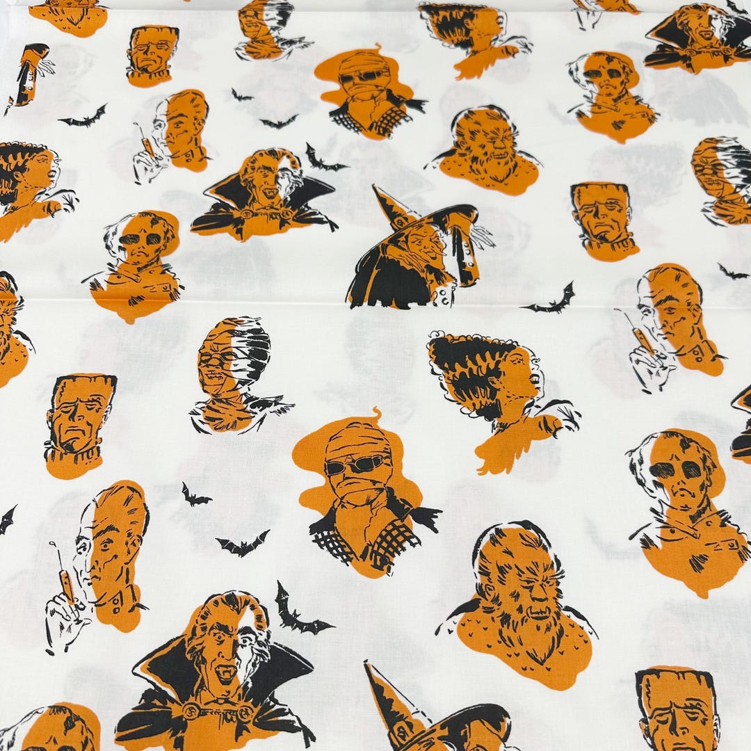 1 Yard Alexander Henry Scary Influencers Natural Cotton Fabric ...