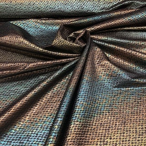 1 Yard Metallic Ombre Jacquard Fabric Made In France By the Yard