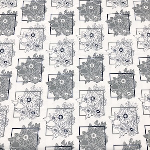 1 Yard Paintbrush Studio Geo Florals Framed Art 22405 Cotton Fabric