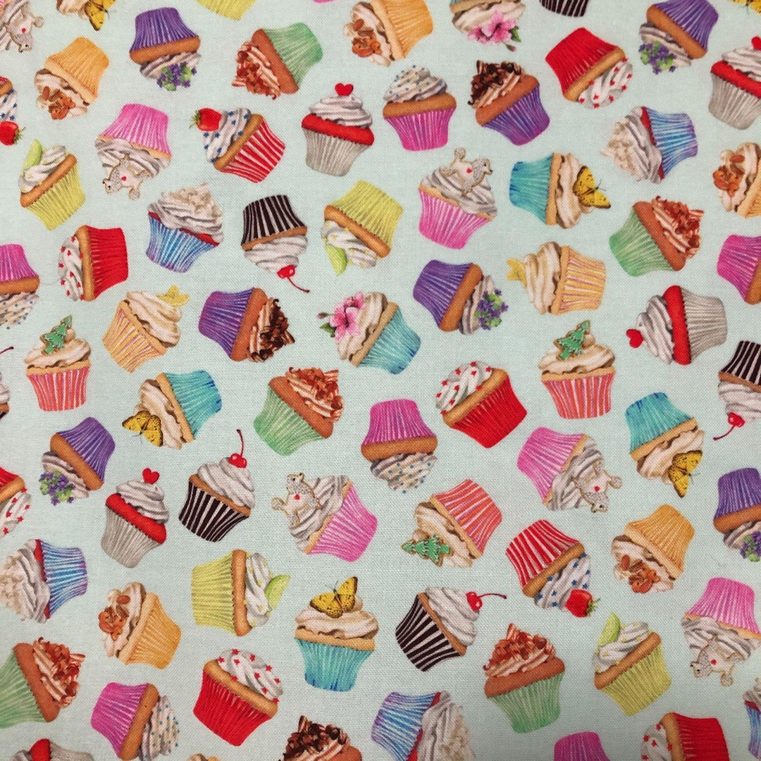 1 Yard Robert Kaufman Sweet Tooth Cupcakes Quilt Cotton Fabric Etsy