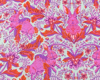 1 Yard Hoppy Go Lucky - Blossom || Full Moon Forest II Tula Pink Cotton Fabric, Free Spirit PWTP246.BLOSSOM