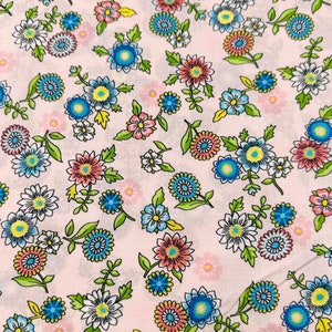 1 Yard London Calling SRKN-21237-10 PINK Floral Cotton Lawn Fabric Robert Kaufman