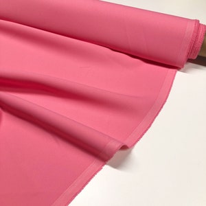 1 Yard Italian Luxury Fashion House Bubble Gum Pink Stretch Crepe Fabric By The Yard