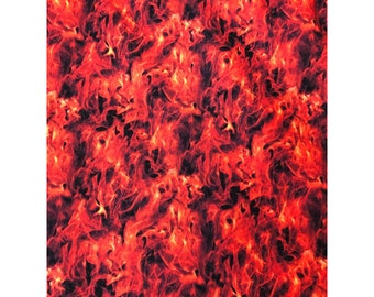 1 Yard Elizabeth’s Studio Under Fire Photo Real Flames Quilt Cotton Fabric