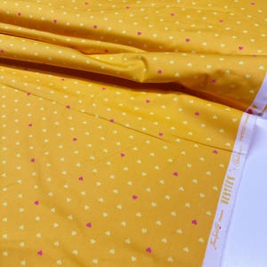 1 Yard Unconditional Love Buttercup Besties Tula Pink Cotton Fabric, Free Spirit PWTP221.BUTTERCUP