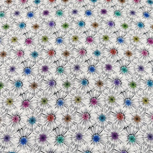 1 Yard Colorful Burst Multi Cotton Fabric Jason Yenter for in the Beginning