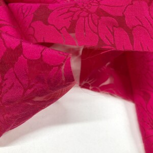 1 Yard Hot Pink Polyamid Viscose Blend Floral Burnout Fabric Deadstock Italian Luxury Fashion House image 8