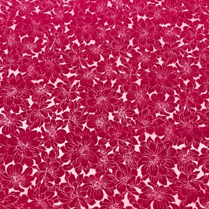 1 Yard Hot Pink Polyamid Viscose Blend Floral Burnout Fabric Deadstock Italian Luxury Fashion House image 2