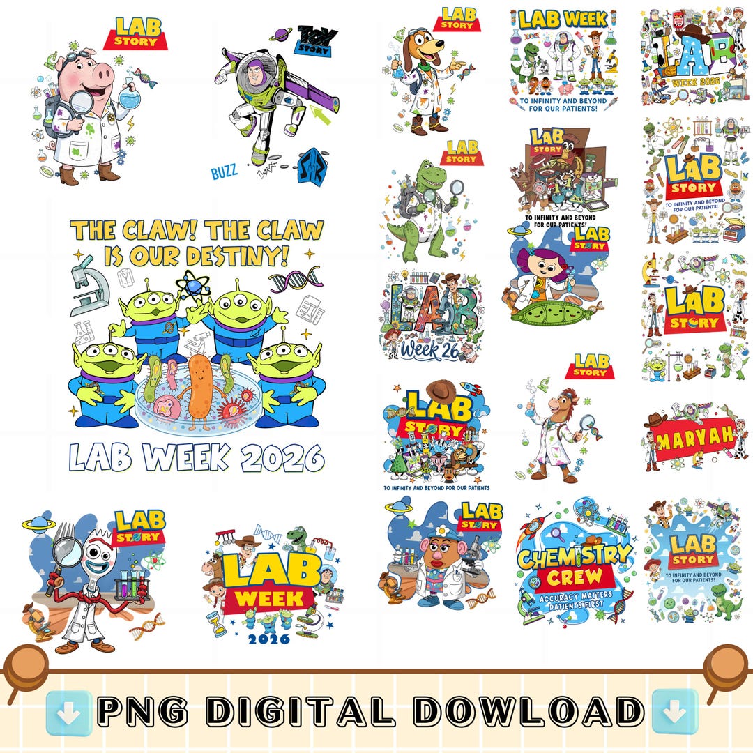 Lab Week PNG Bundle, Medical Lab Tech Group Designs (digital Download ...