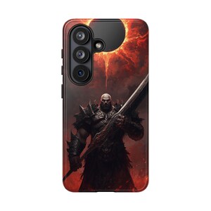 Funda para móvil Berserk Eclipse / Portada con arte de guerrero de fantasía oscura / Decoración tecnológica de caballero del eclipse solar / Regalo gótico único para gamers y fans del manga