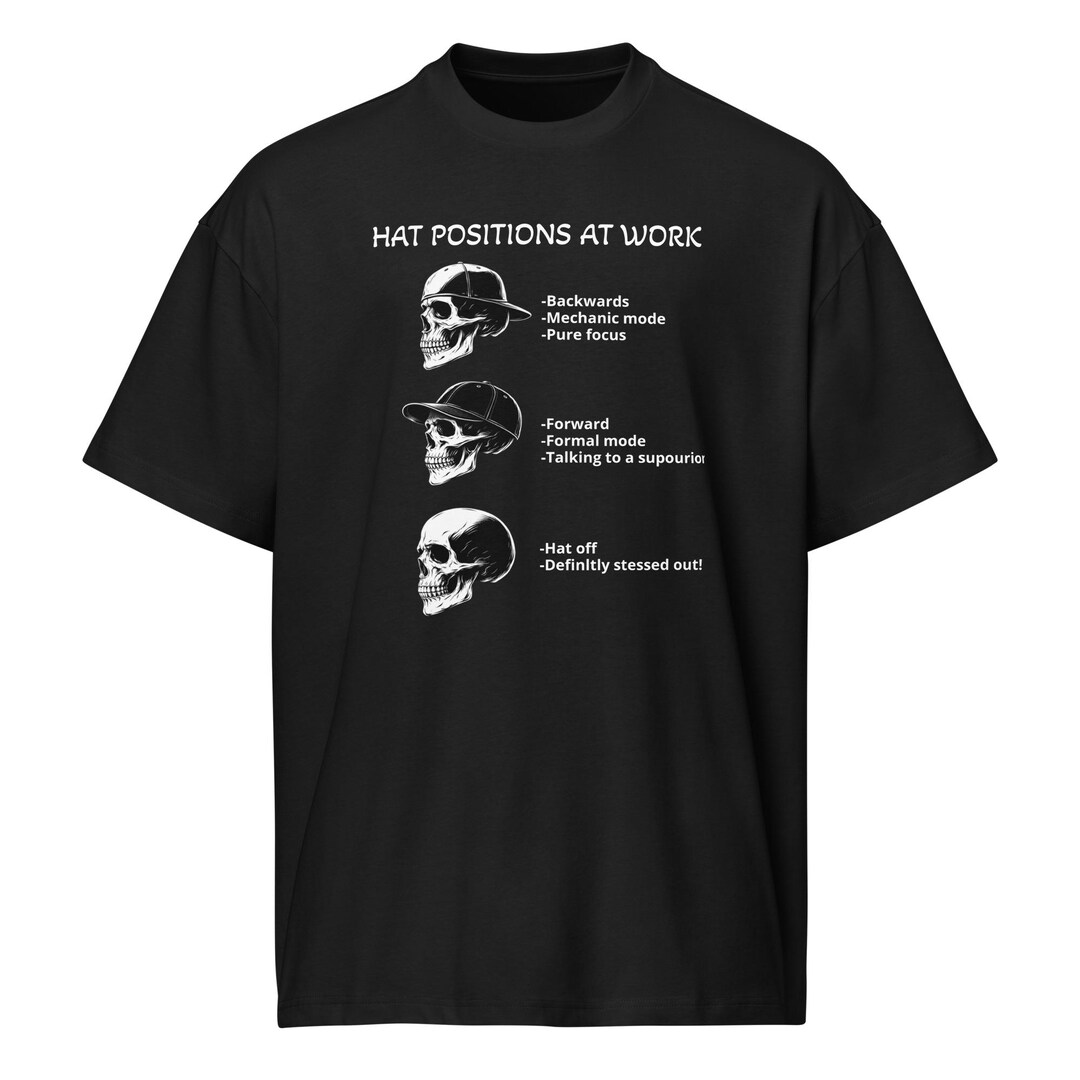 Hat Position Hat Positions at Work, Men's Box T-shirt, Work Shirts for Men, Gag Gift ...