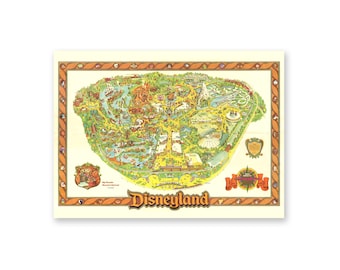 Rare Disneyland Map Image: DIY Print for T-shirt, Mug, Decor