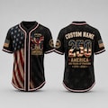 America 250th Anniversary Baseball Jersey, Custom Name USA Jersey, 1776 2026 Patriotic Shirt, 4th of July Gift, Freedom Jersey product logo