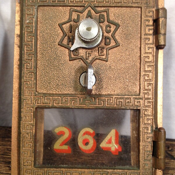 1955 Brass Post Office Mail Box Door - Postal Door